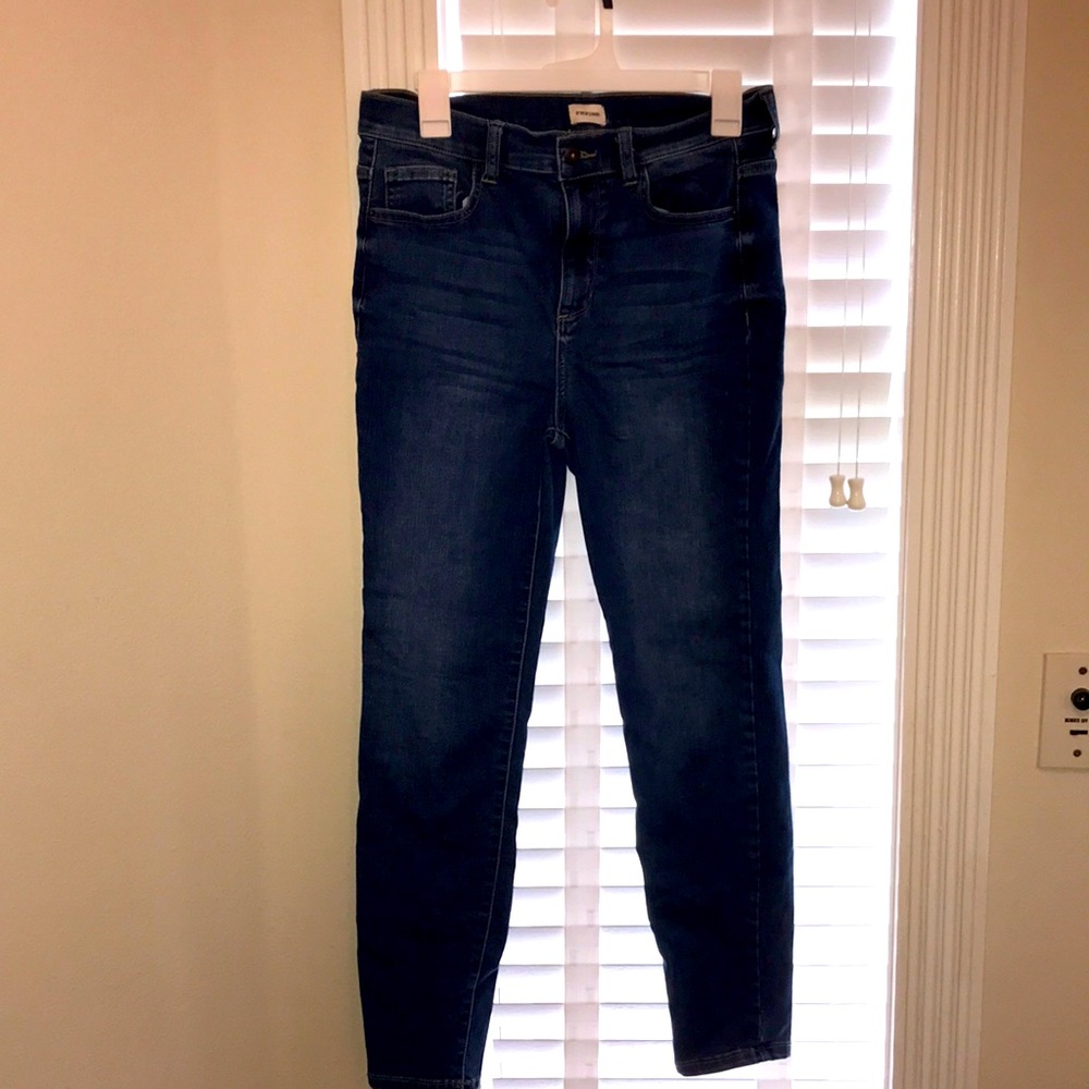 Sneakpeek medium dark wash denim skinny high waist